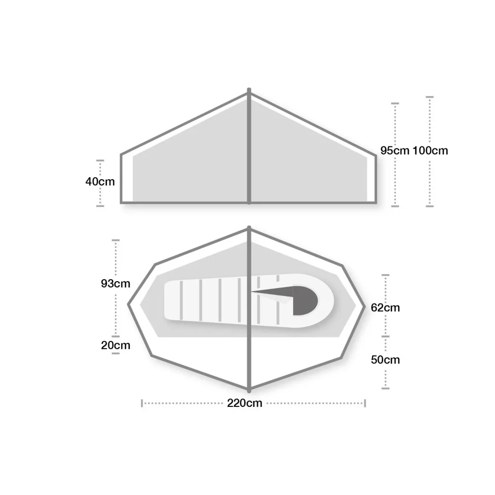 Laser Compact 1 ECO Backpacking Tent + Footprint Bundle - Image 4